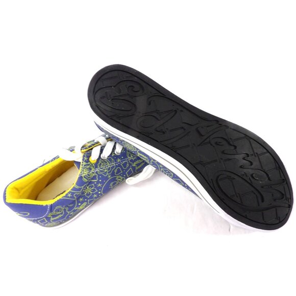 Ed Hardy Star and Skull Print Low Top Sneakers 11.5 New - Picture 5 of 8